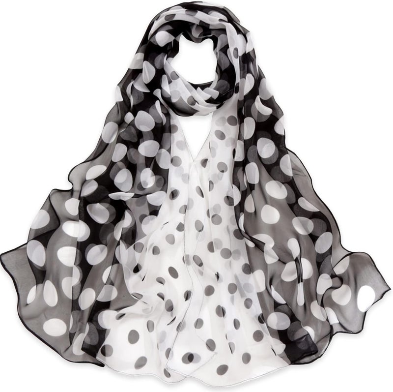E-Clover Herebuy - Unique Women's Floral Scarves: Chiffon Flowers & Birds Printed Scarf - Image 1